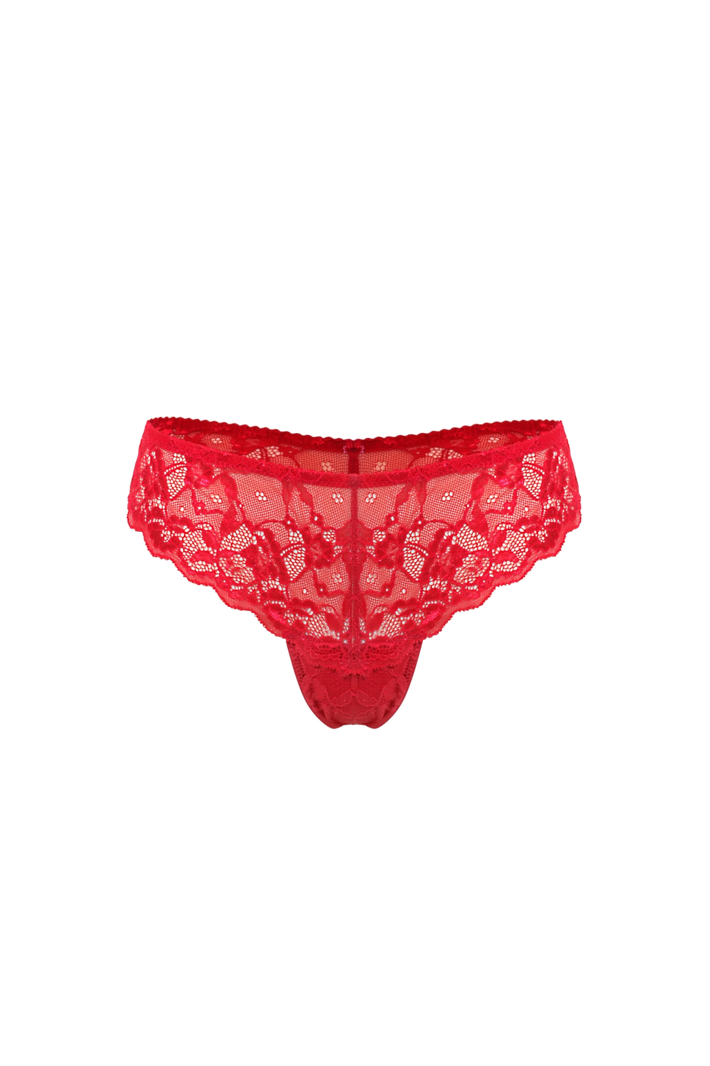 Czerwone koronkowe majtki brazyliany Alana - Image 2