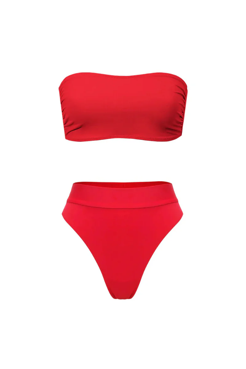 Czerwony zestaw bikini Kawai Red - Image 2