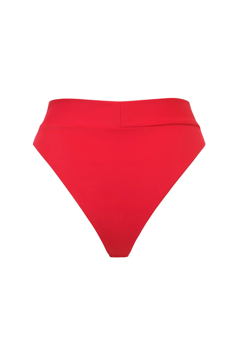 Dół od bikini z wysokim stanem Kawai Red - Image 4