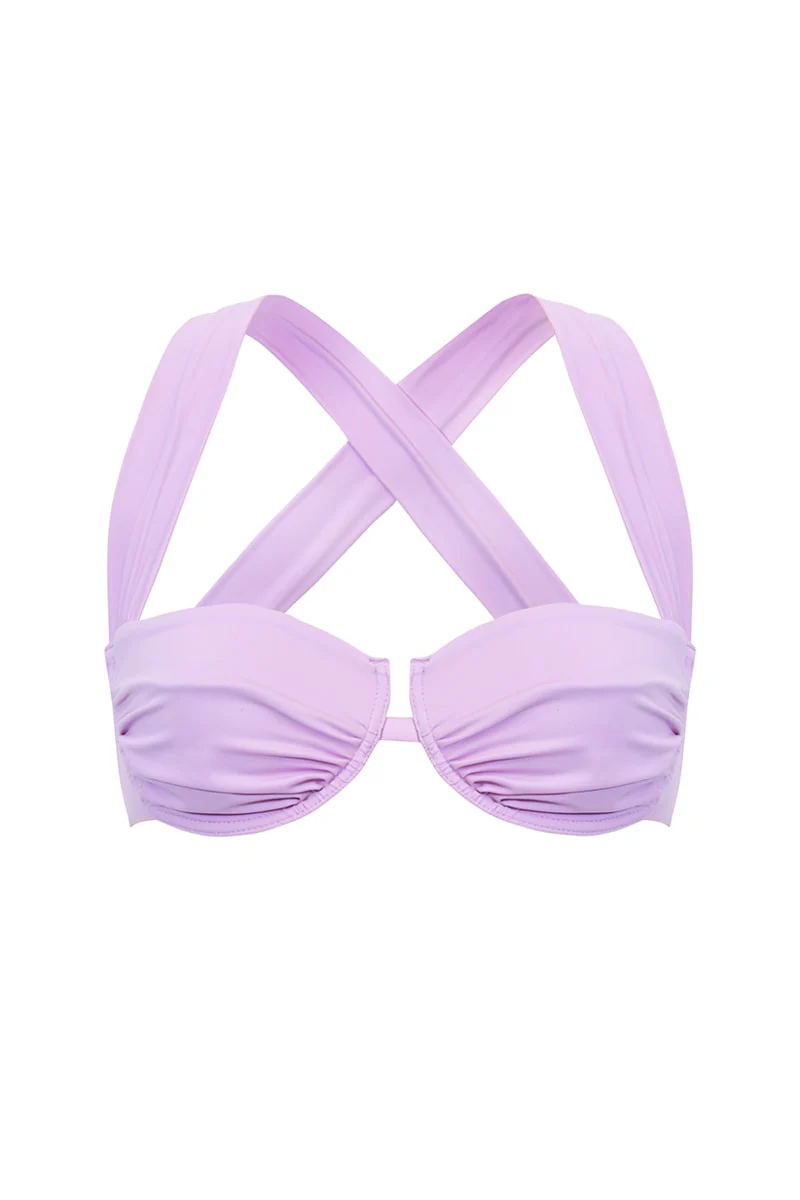 Fioletowy stanik od bikini na fiszbinach Maura