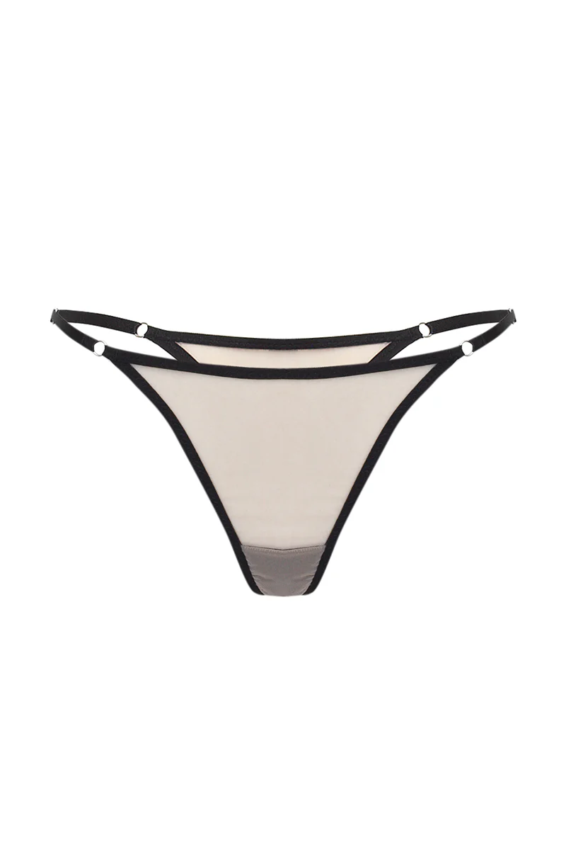 Półprzezroczyste cieliste stringi Anais - Image 6