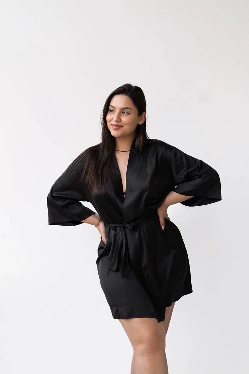 Satynowe kimono / szlafrok Dora - Image 5
