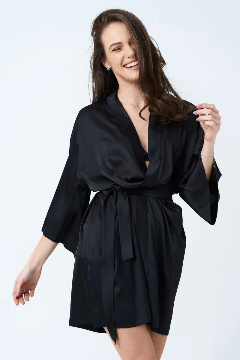 Satynowe kimono / szlafrok Dora - Image 6