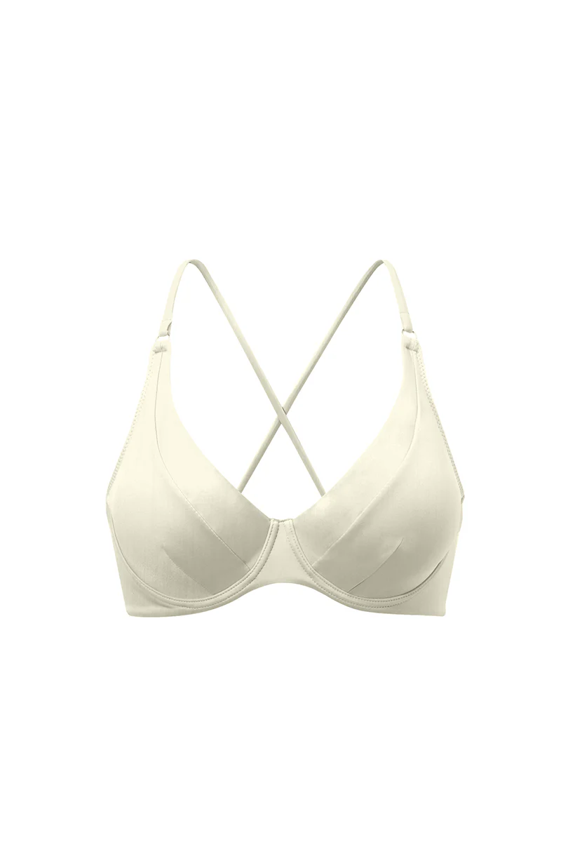 Wiązany stanik od bikini Malibu Ecru - Image 2